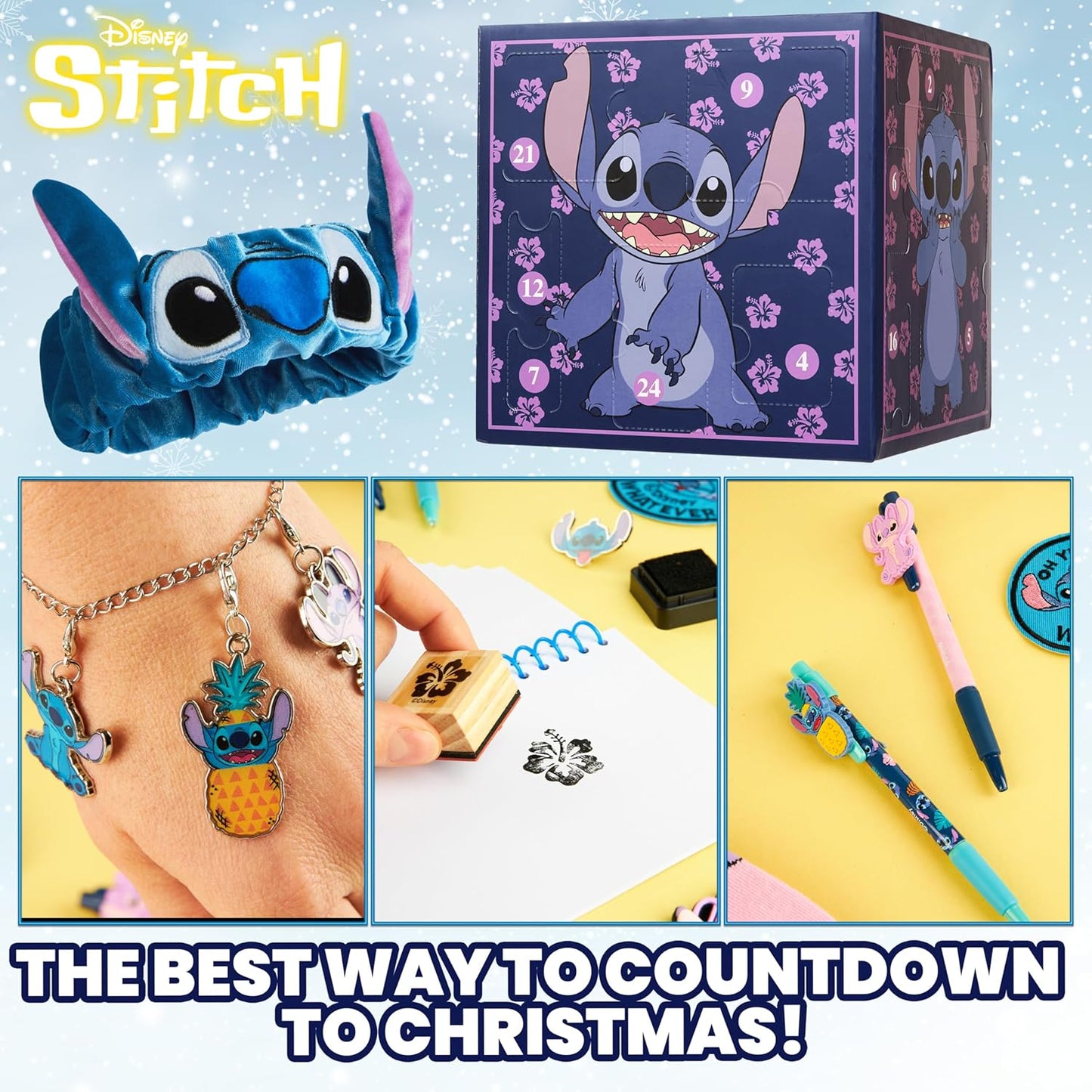 Stitch Advent Calendar 2025 Stationery Sticky Notes Accessories Advent Calendars (Purple Stitch Cube)