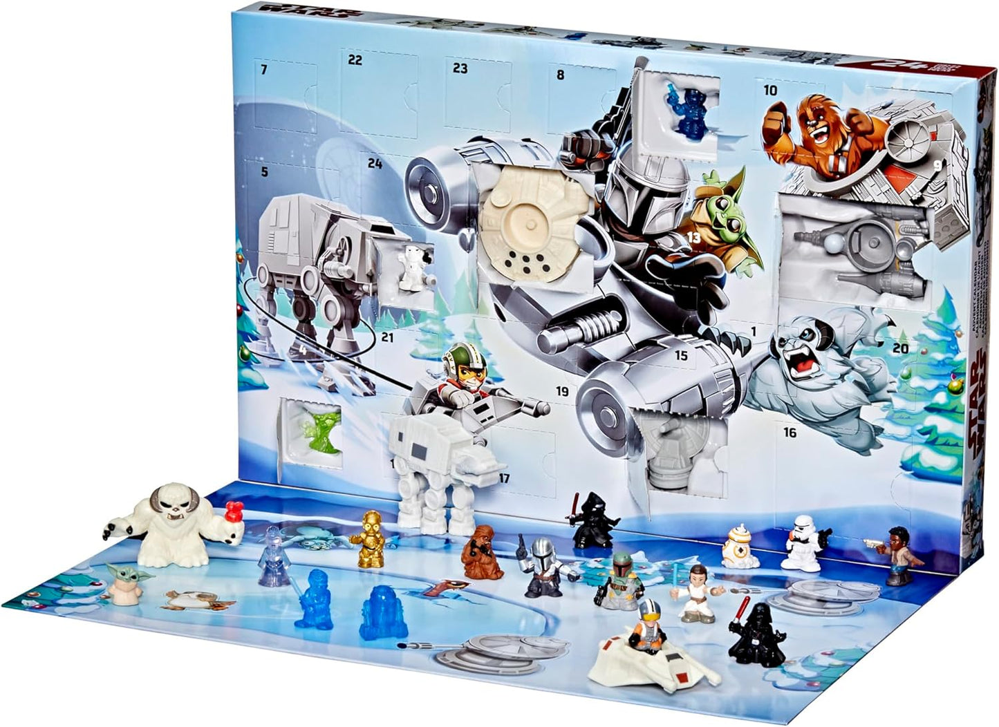 Advent Calendar, 24 Pieces Including Micro Figures & Vehicles, Countdown Calendar, Surprise Toys for Boys & Girls Ages 4+ (Amazon Exclusive)