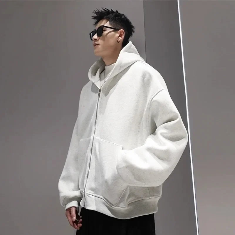 American Style Casual Loose Men'S Hoodie Sweater Backpack Integrated Spring Autumn Design Unique Loose Outerwear