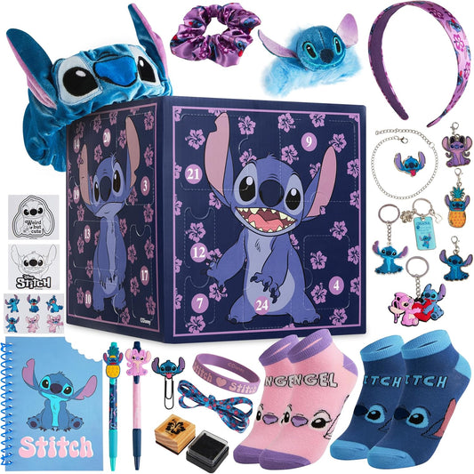 Stitch Advent Calendar 2025 Stationery Sticky Notes Accessories Advent Calendars (Purple Stitch Cube)