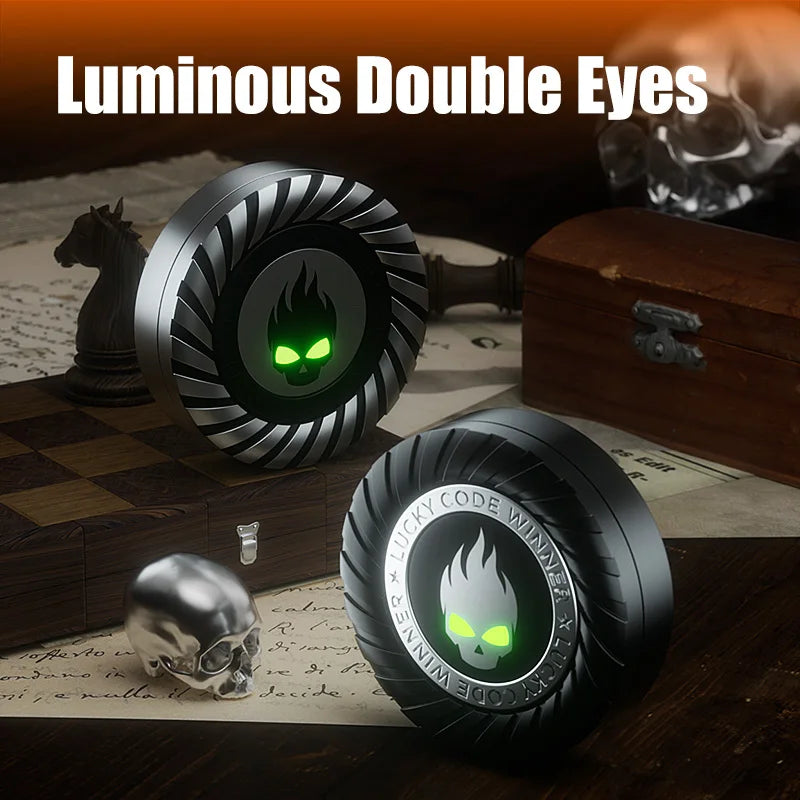 Little Devil EDC Metal Fidget Spinner Ratchet Button Stress-Relieving and Decompression Toy Fingertip Toy for Boys DDHD Tool