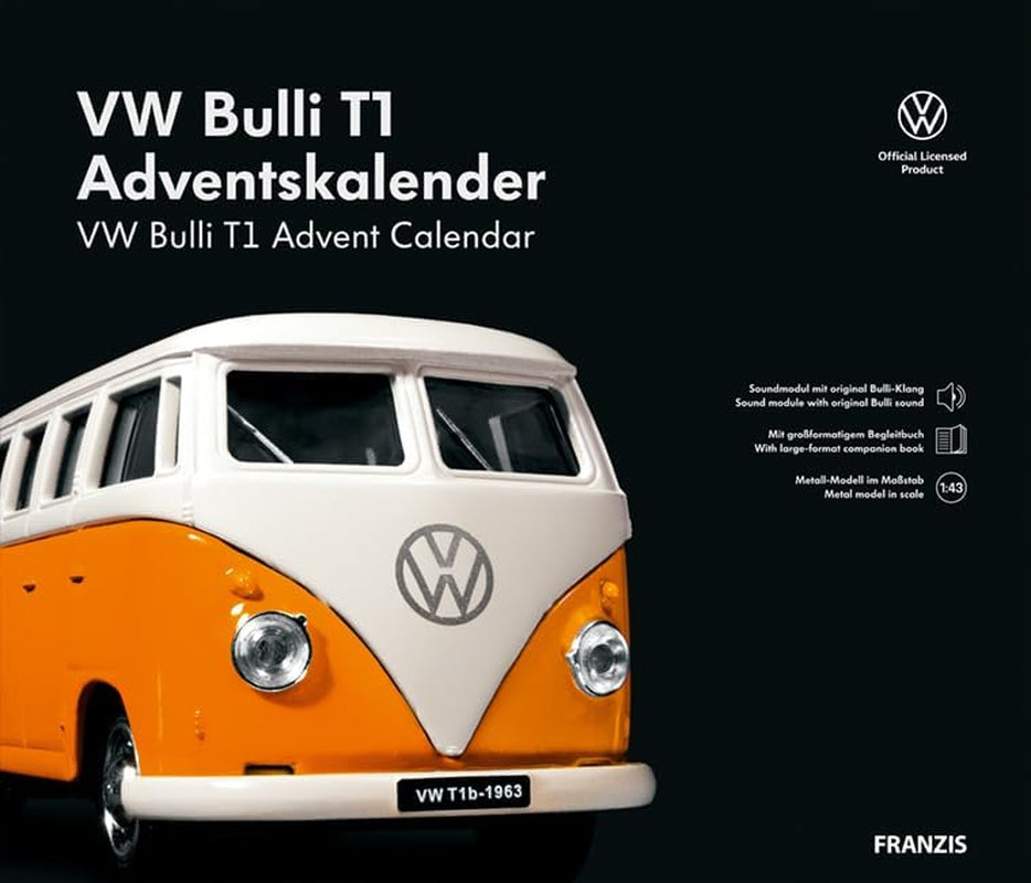 - Calendrier De L'Avent VW Bulli T1, Kit De Construction De Véhicule À L'Échelle 1:43, Module Sonore Et Livre D'Accompagnement, À Partir De 14 Ans, 55134-4, Coloré