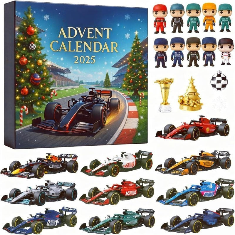 Calendario Dell'Avvento Di Natale F1 Team 2025, Conto Alla Rovescia 24 Giorni, Ornamento Squadra 2D Racing