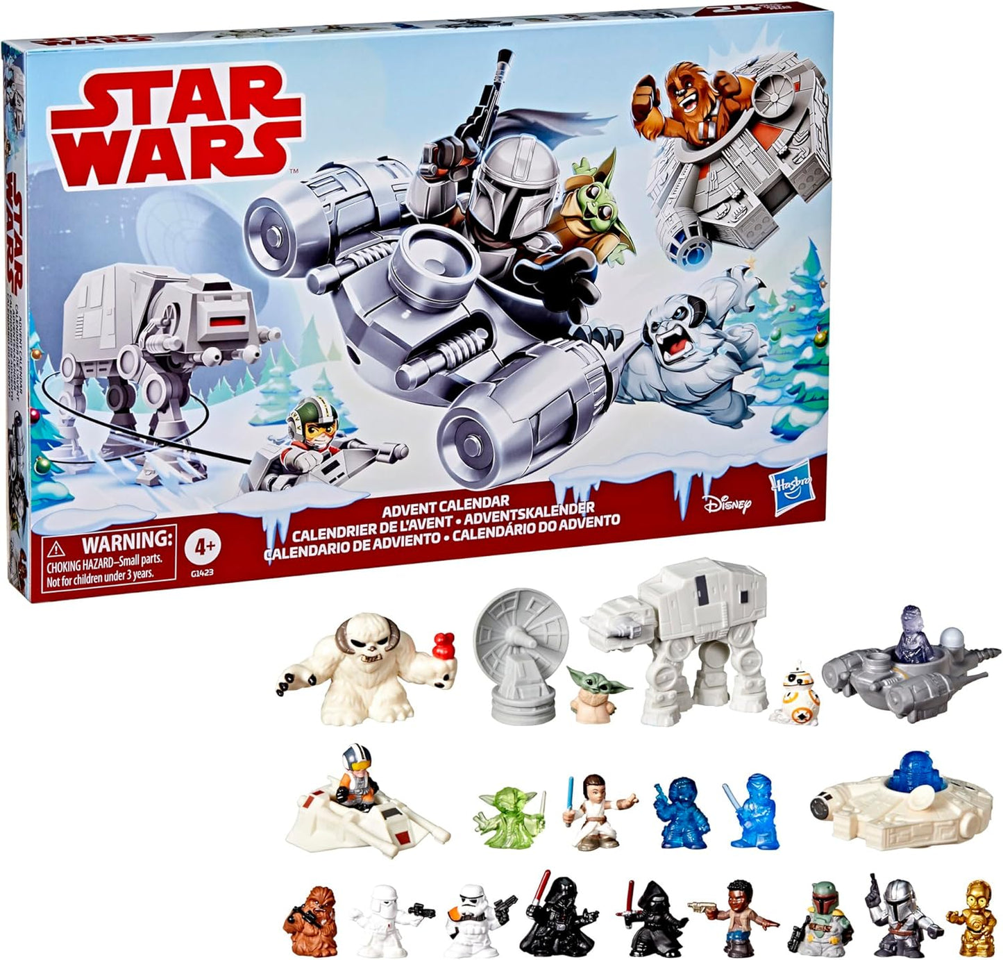 Advent Calendar, 24 Pieces Including Micro Figures & Vehicles, Countdown Calendar, Surprise Toys for Boys & Girls Ages 4+ (Amazon Exclusive)