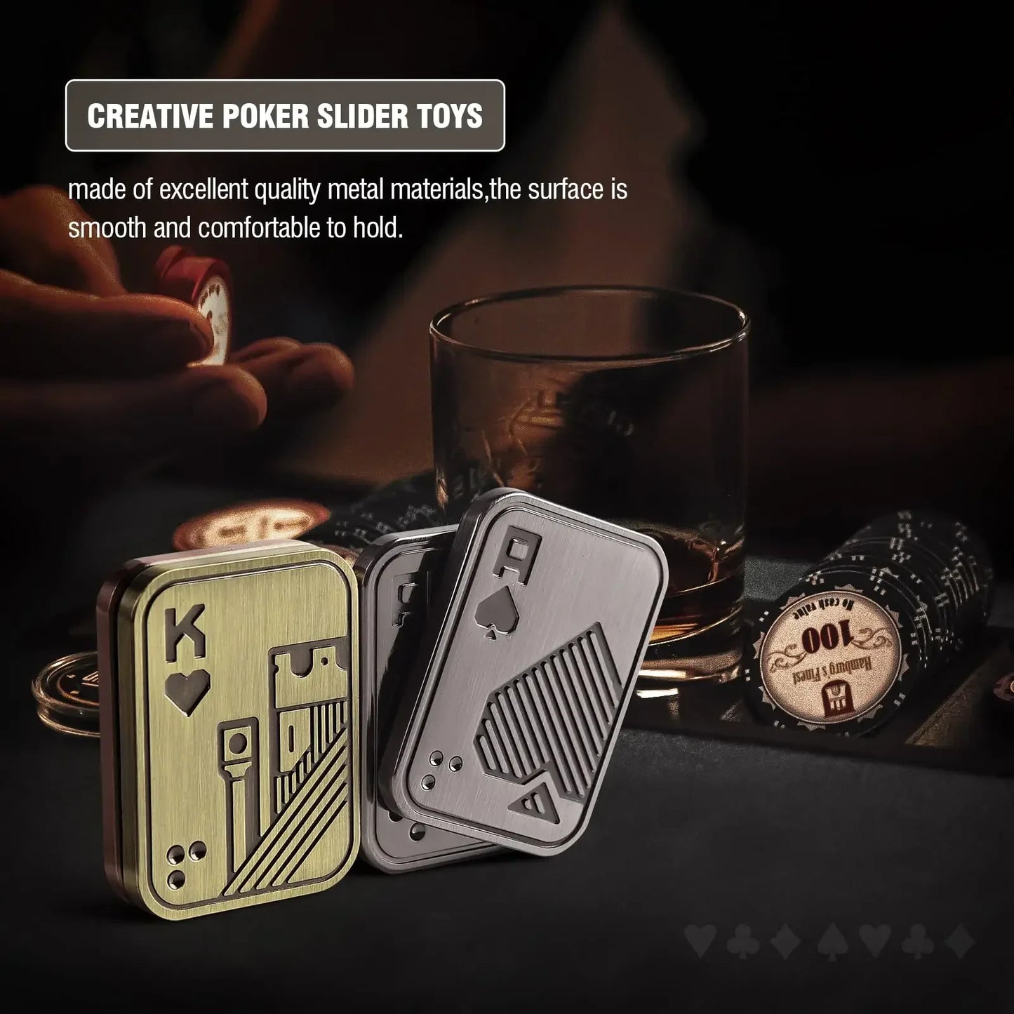 Fidget Toys Adults Fidget Slider Magnet Metal Fidget Toys for Anxiety ADHD Stress Relieve Good Gift for Men Boys