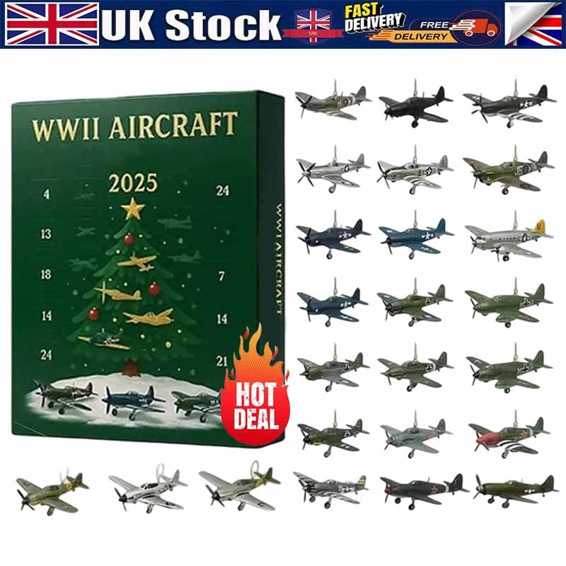 Calendario Avvento Aereo 24 Giorni Natale Con 24 Pendenti Warbirds Acrilico