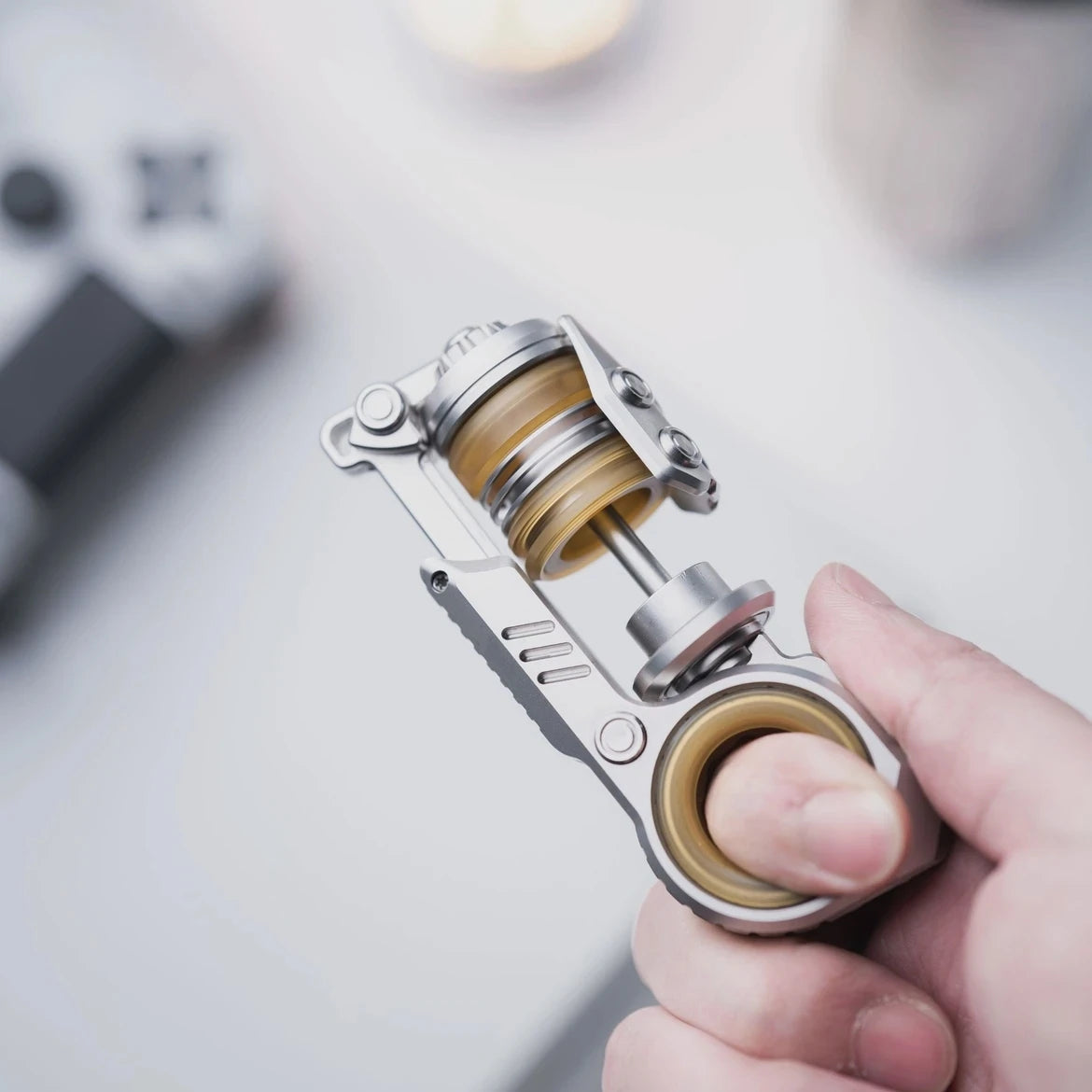 Gobigger Sinian PEI Stainless Steel Tuning Fork Fidget Slider Pushing Egg anti Stress ADHD EDC Fidget Spinner Toys