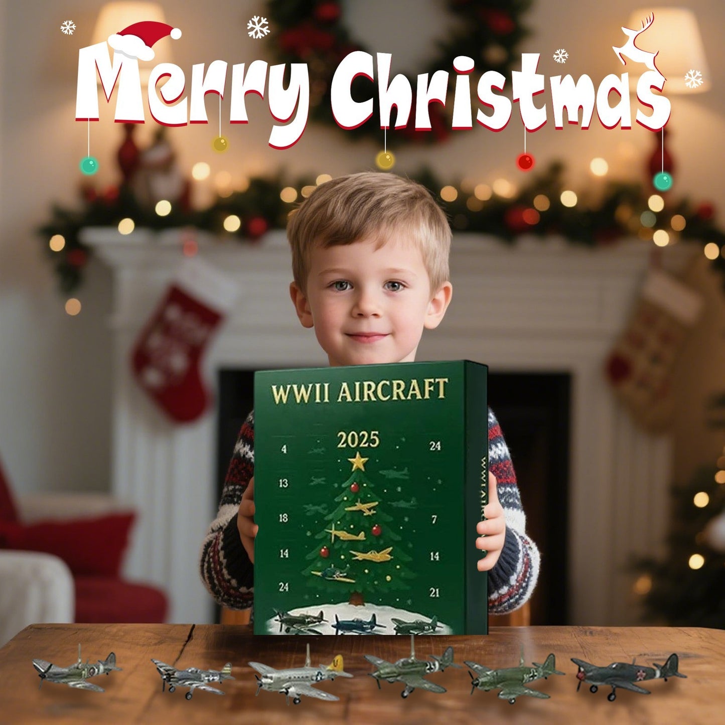 Calendario Avvento Aereo 24 Giorni Natale Con 24 Pendenti Warbirds Acrilico