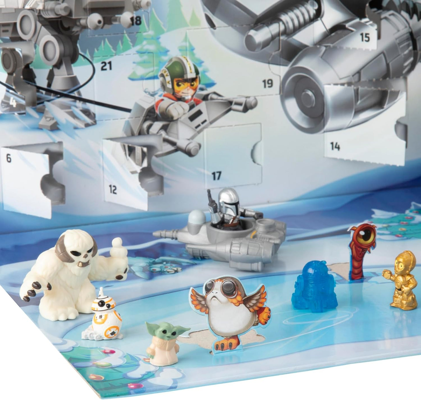 Advent Calendar, 24 Pieces Including Micro Figures & Vehicles, Countdown Calendar, Surprise Toys for Boys & Girls Ages 4+ (Amazon Exclusive)