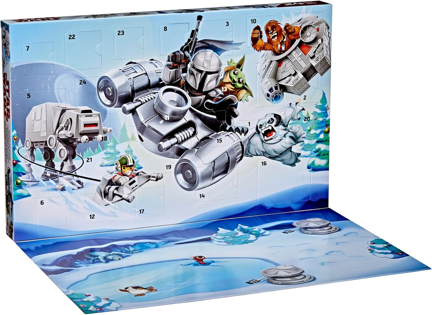Advent Calendar, 24 Pieces Including Micro Figures & Vehicles, Countdown Calendar, Surprise Toys for Boys & Girls Ages 4+ (Amazon Exclusive)
