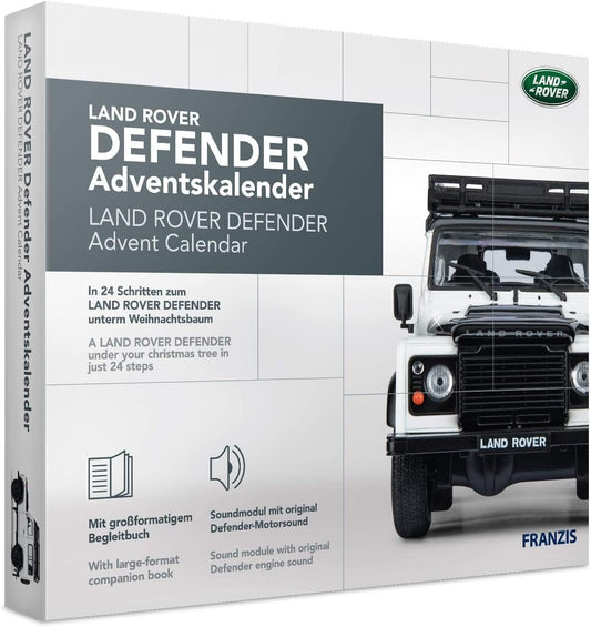 67155 - Calendario Dell'Avvento Land Rover Defender in Metallo, in Scala 1:43, Con Modulo Audio E Libro Di Accompagnamento Da 50 Pagine