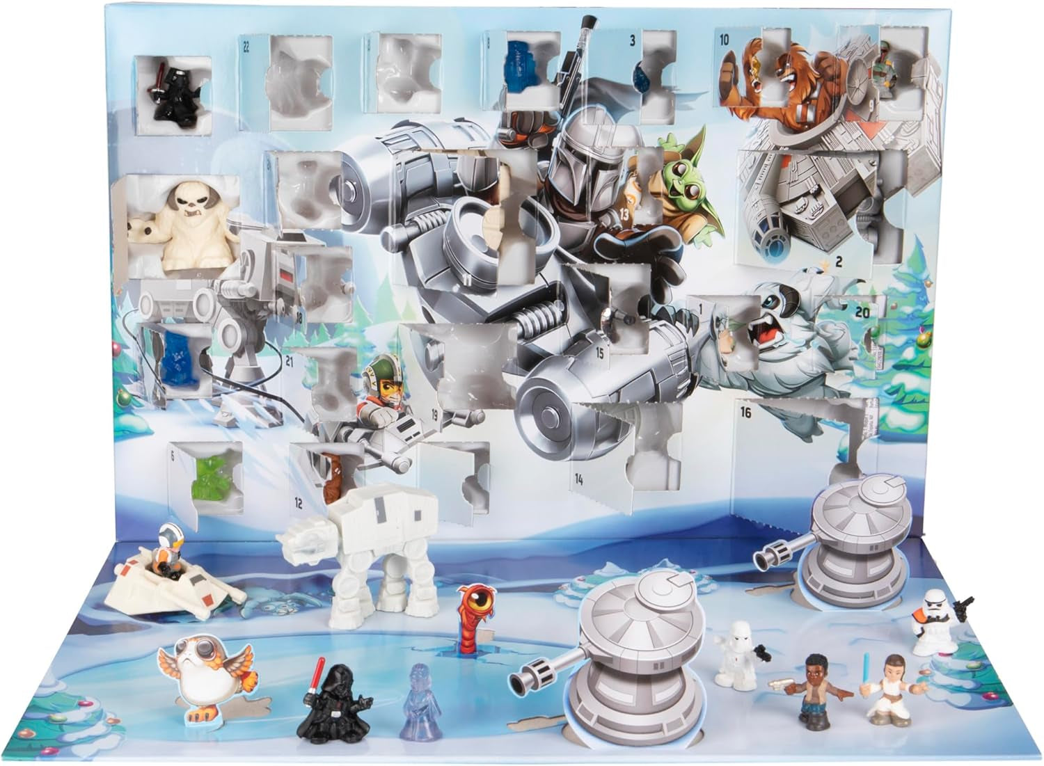 Advent Calendar, 24 Pieces Including Micro Figures & Vehicles, Countdown Calendar, Surprise Toys for Boys & Girls Ages 4+ (Amazon Exclusive)