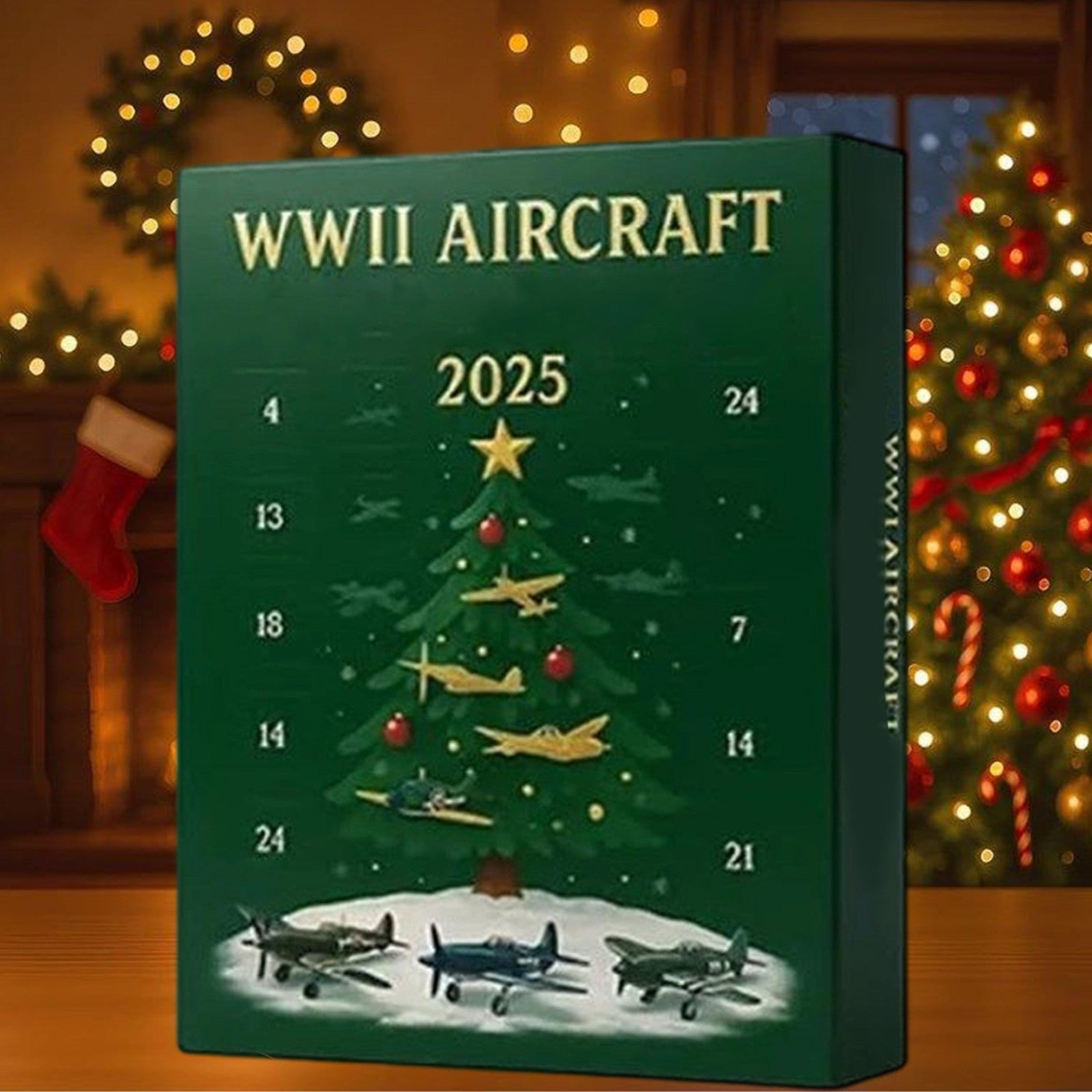 Calendario Avvento Aereo 24 Giorni Natale Con 24 Pendenti Warbirds Acrilico