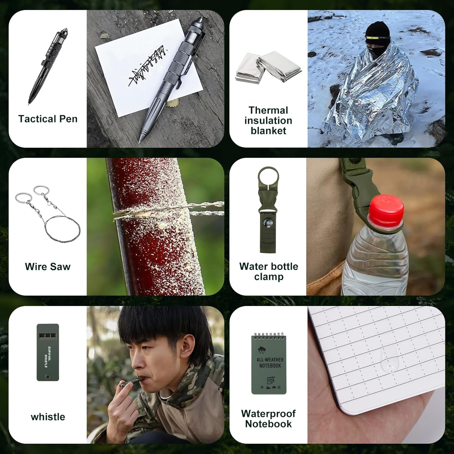 Advent Calendar Survival Kits for Men - 24 Days Christmas Countdown Calendar Emergency Survival Gears Gift for Teen Adult, 2025 Xmas Cool Gadgets for Outdoor Camping Fishing Hunting Adventure