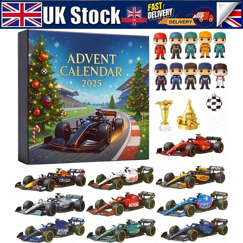 Calendario Dell'Avvento Di Natale F1 Team 2025, Conto Alla Rovescia 24 Giorni, Ornamento Squadra 2D Racing