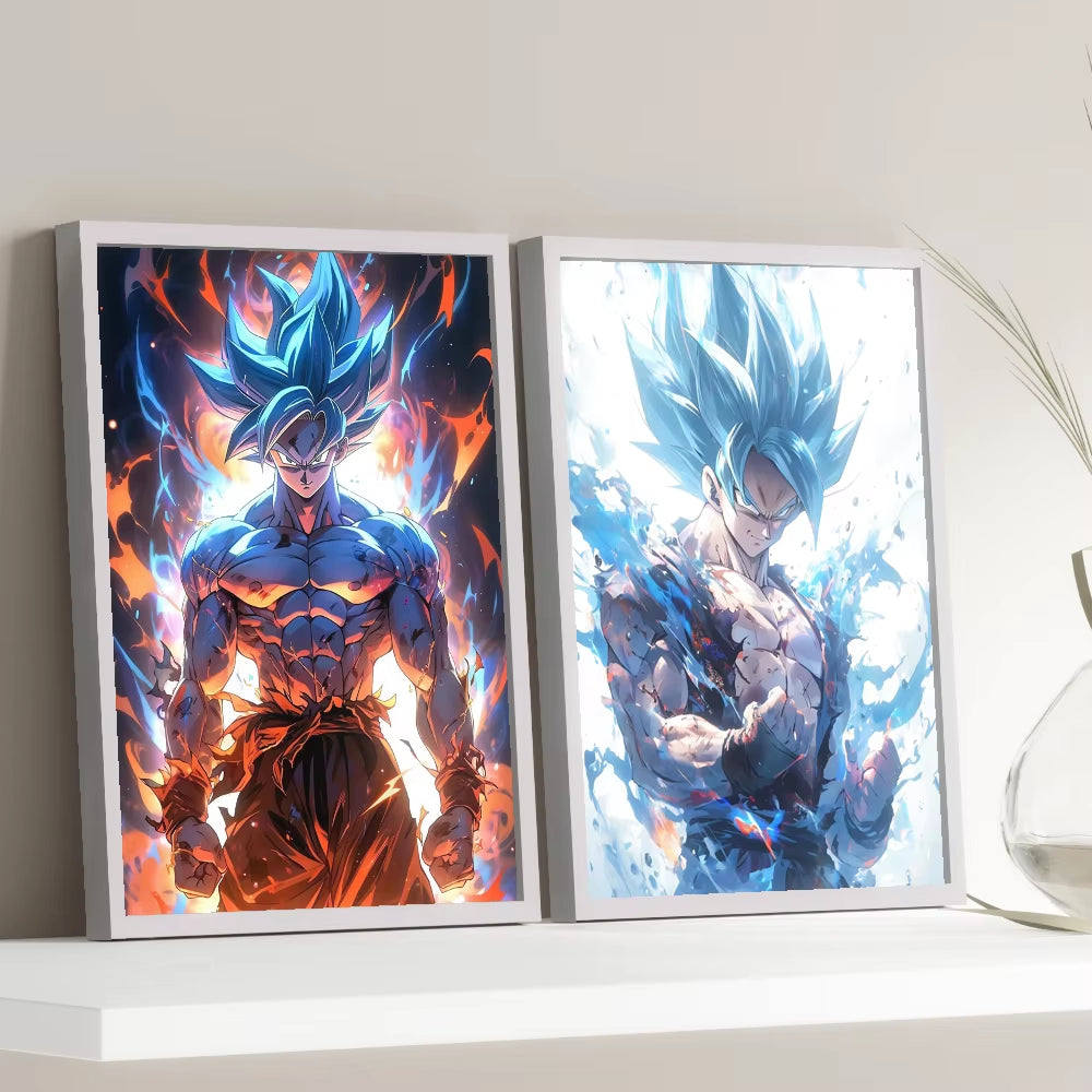 Anime Energy Blast 3D LED Lamp - Saiyan Inspired Room Decor Light with Holographic Effect, Lampara De Noche for Otaku